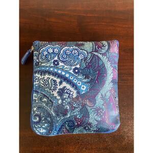 Chico’s Packable Tote Bag Blue Paisley Travel Versatile Sustainable
